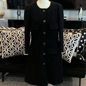 CHANEL Coat.  Black.   Exquisite!!  Size 42.  Simply PERFECT